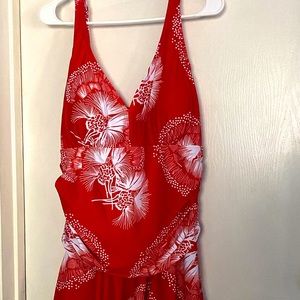 Red and White 3x Swim Dress